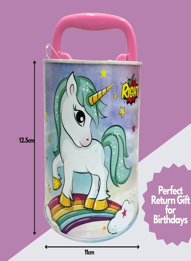 Right Metal Coin Money Bank for Kids | Durable Piggy Bank with Lock & Key | Reusable Savings Box Gift for Boys & Girls (Rainbow Whirl) - Image 3